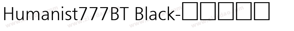 Humanist777BT Black字体转换